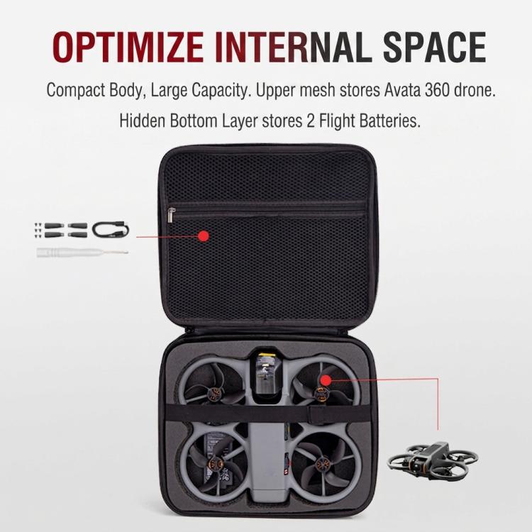Estuche rígido portátil para transportar el cuerpo del dron 360, bolsa de almacenamiento de viaje con tejido de nailon 600D,…