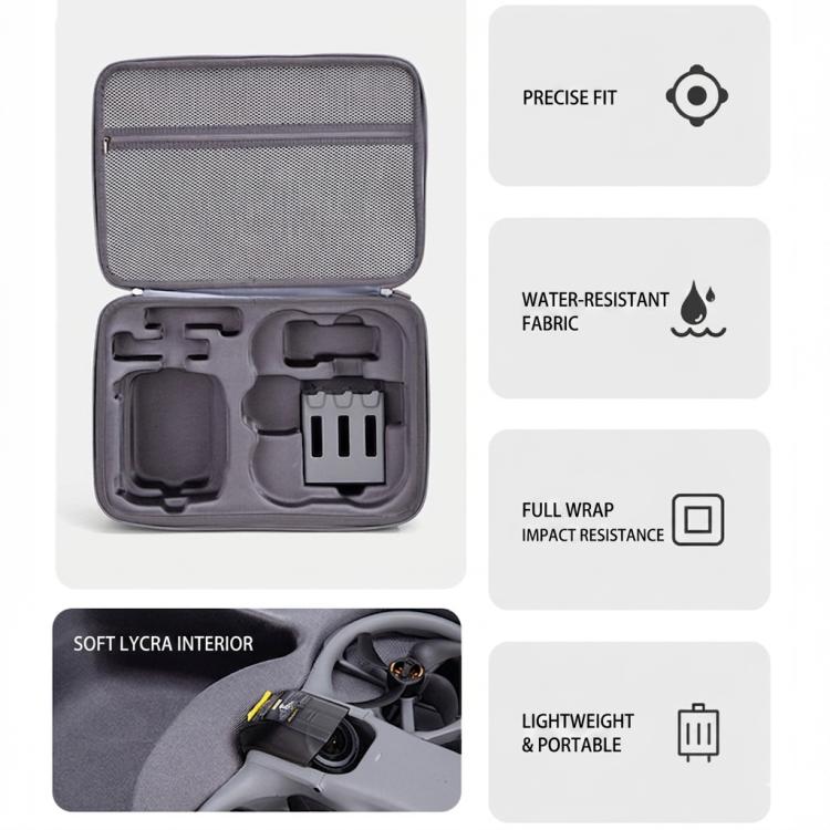 Funda protectora, bolsa de transporte y bandolera de viaje gris para DJI Avata — imagen 4