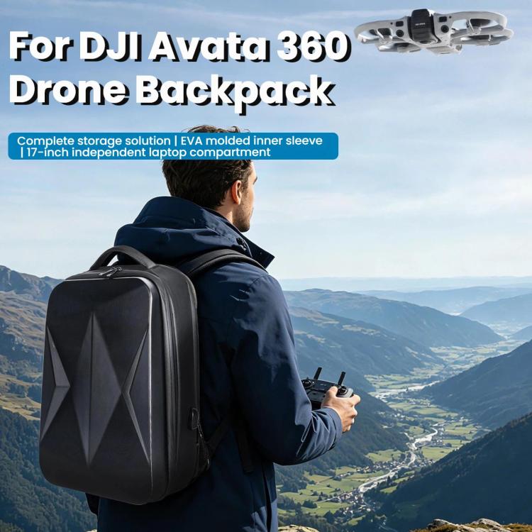 Mochila rígida impermeable, compatible con gafas N3 y controlador RC 2, con compartimento para portátil de 17 pulgadas para……