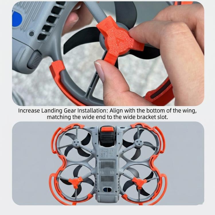 Base Extensor de altura del tren de aterrizaje para dron 360, elevada, color negro para DJI Avata — imagen 5