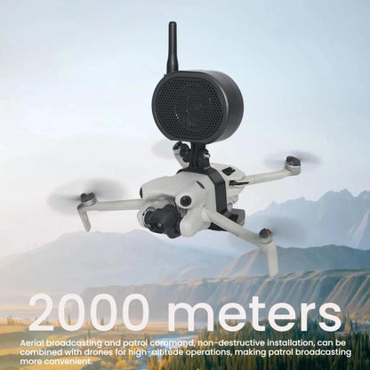 Megáfono para dron, altavoz inalámbrico de largo alcance de 2000 m, altavoz de alto volumen de 120 dB para DJI Mini 4 Pro (n…