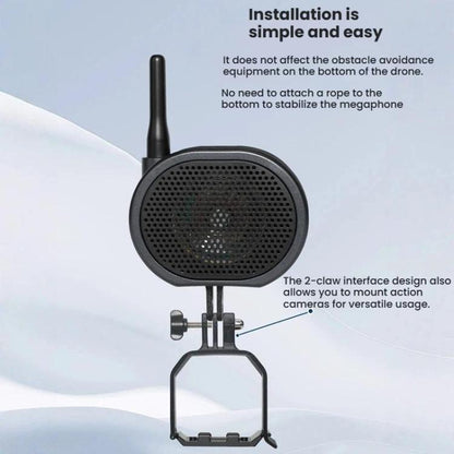 Megáfono para dron, altavoz inalámbrico de largo alcance de 2000 m, altavoz de alto volumen de 120 dB para DJI Mini 4 Pro (n…