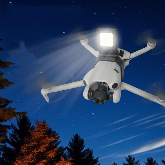Foco LED ultrabrillante para vuelo nocturno con giro de 180 grados y 3 modos de luz (negro) para DJI Mini 4 Pro