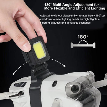 Foco LED ultrabrillante para vuelo nocturno con giro de 180 grados y 3 modos de luz (negro) para DJI Mini 4 Pro — imagen 3