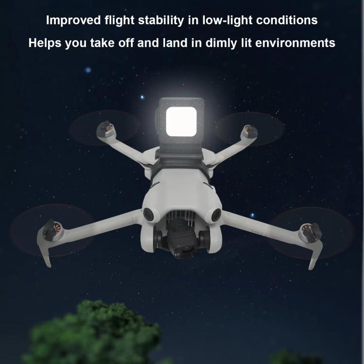 Foco LED ultrabrillante para vuelo nocturno con giro de 180 grados y 3 modos de luz (negro) para DJI Mini 4 Pro — imagen 4