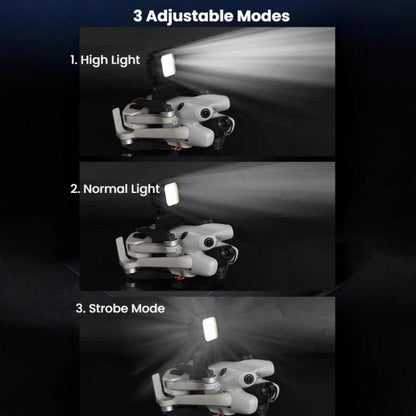 Foco LED ultrabrillante para vuelo nocturno con giro de 180 grados y 3 modos de luz (negro) para DJI Mini 4 Pro — imagen 6