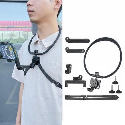 Soporte para cuello POV para celular y cámara de acción. Soporte de cuello de liberación rápida con varilla de extensión. Ta…