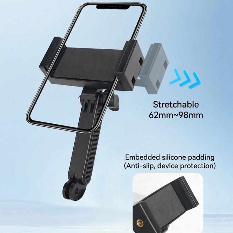 Soporte para cuello POV para celular y cámara de acción, soporte de cuello de liberación rápida con varilla de extensión ext…
