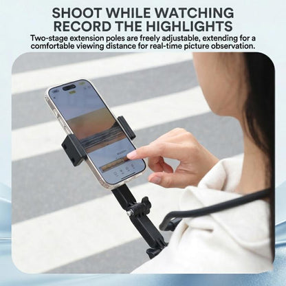 Soporte para cuello POV para celular y cámara de acción. Soporte de cuello de liberación rápida con varilla de extensión. Ta…