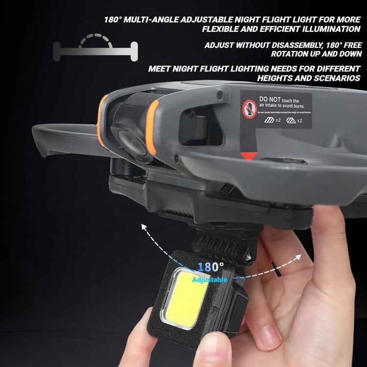Luz de vuelo nocturna recargable LED para DJI Avata 2 (Negro) — imagen 3