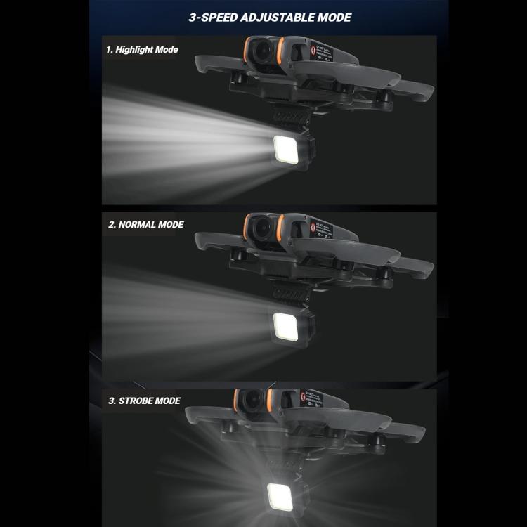 Luz de vuelo nocturna recargable LED para DJI Avata 2 (Negro) — imagen 5