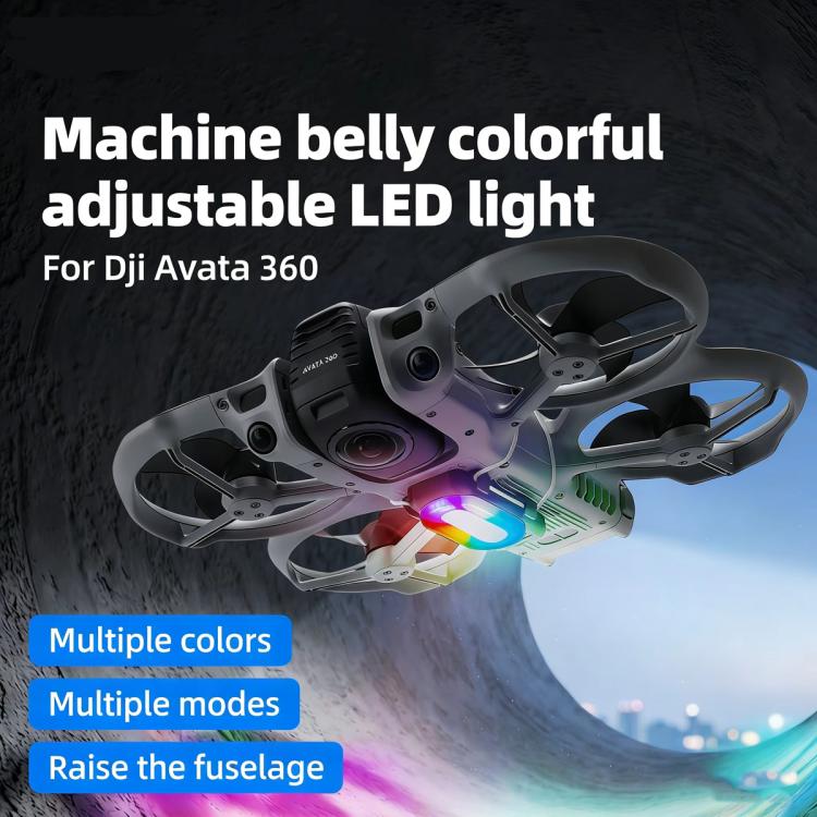 Luz inferior LED RGB RCSTQ, 38 modos de iluminación, recargable, para señalización de vuelo nocturno para DJI Avata — imagen…