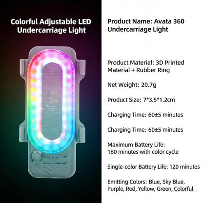Luz inferior LED RGB RCSTQ, 38 modos de iluminación, recargable, para señalización de vuelo nocturno para DJI Avata — imagen…