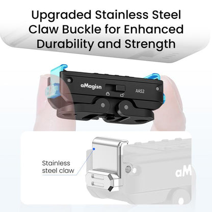 Adaptador magnético de liberación rápida de metal aMagisn 2.0 con bloqueo para DJI Osmo 360 (negro) — imagen 7
