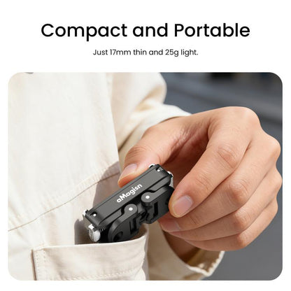 Adaptador con bloqueo de liberación rápida magnética de metal aMagisn 2.0 para DJI Osmo Action 6 (Negro) — imagen 6