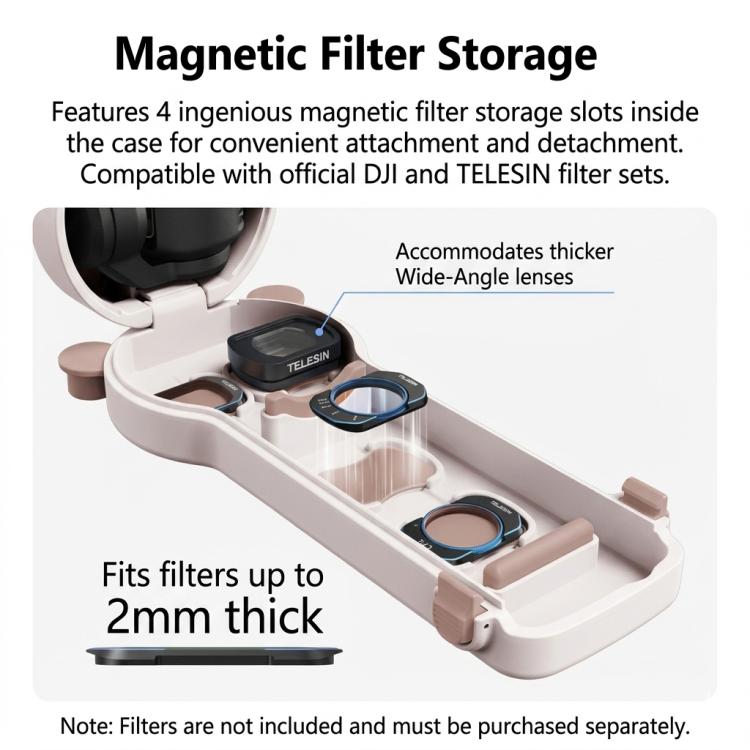 Funda multifuncional TELESIN DisAdv para DJI Osmo Pocket 4 (morado) — imagen 5