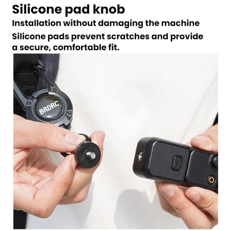 Mochila de cámara de acción Mosquetón telescópico para / Pocket 3 / 4 BRDRC para DJI Osmo Action 6 (Negro) — imagen 3