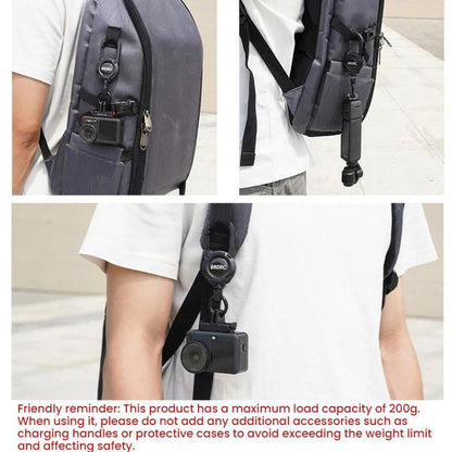 Mochila de cámara de acción Mosquetón telescópico para / Pocket 3 / 4 BRDRC para DJI Osmo Action 6 (Negro) — imagen 7