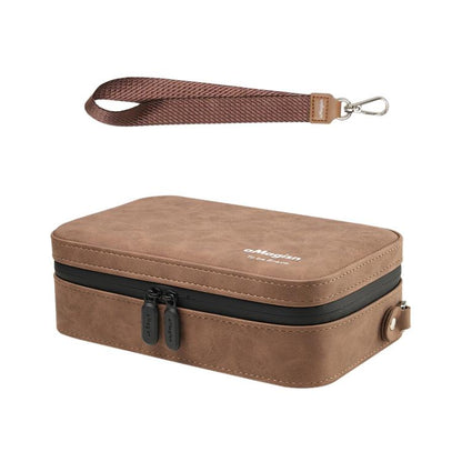 Funda de transporte para cámara de acción aMagisn de piel nobuk, bolsa de almacenamiento pequeña para viajes con divisores a…
