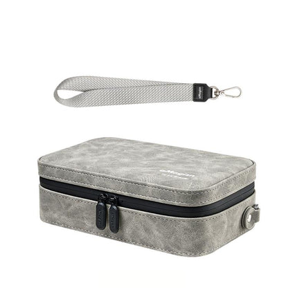 Funda de transporte para cámara de acción aMagisn de piel nobuk, bolsa de almacenamiento pequeña para viajes con divisores a…