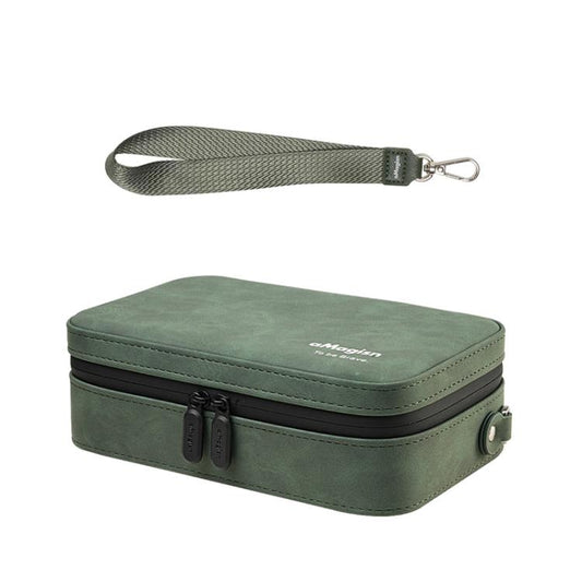 Funda de transporte para cámara de acción aMagisn de piel nobuk, bolsa de almacenamiento pequeña para viajes con divisores a…