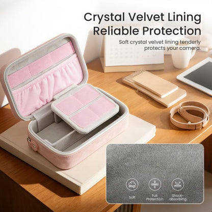 Funda de transporte para cámara de acción aMagisn de piel nobuk, bolsa de almacenamiento pequeña para viajes con divisores a…