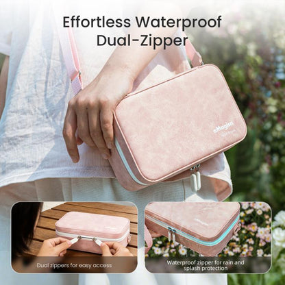 Funda de transporte para cámara de acción aMagisn de piel nobuk, bolsa de almacenamiento pequeña para viajes con divisores a…