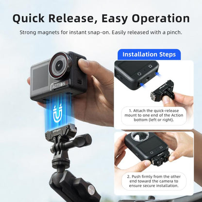 Soporte magnético de liberación rápida giratorio de 360 grados aMagisn para DJI Osmo 360 (negro) — imagen 5