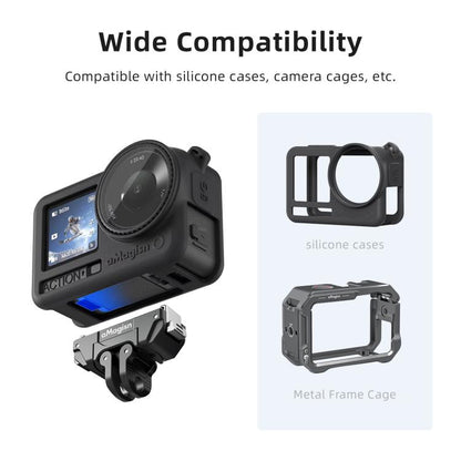 Soporte magnético de liberación rápida giratorio de 360 grados aMagisn para DJI Osmo Action 6 (negro) — imagen 10