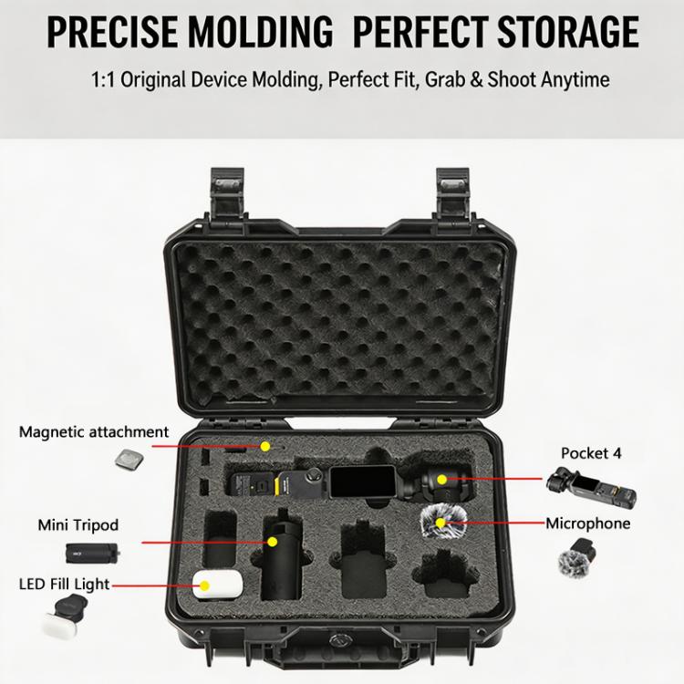 Estuche rígido a prueba de explosiones, caja de almacenamiento protectora con espuma EVA personalizada para DJI Osmo Pocket……
