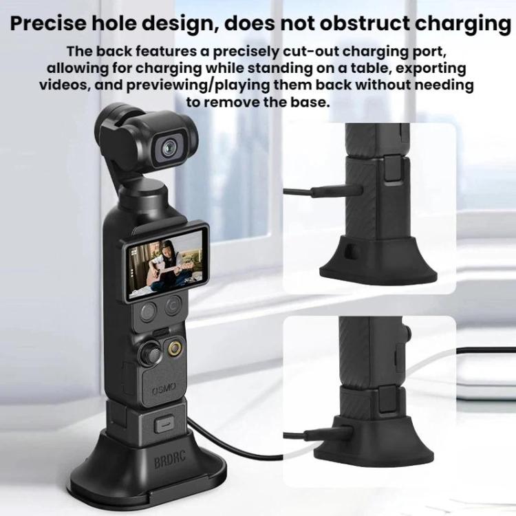 Soporte de silicona para escritorio de auto BRDRC para DJI Osmo Pocket 4 (negro) — imagen 5