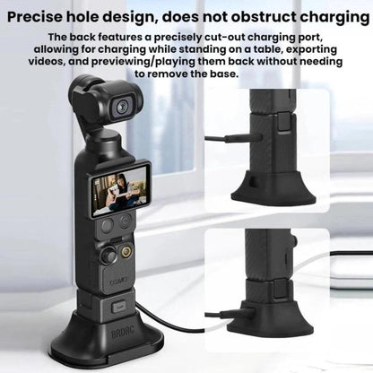 Soporte de silicona para escritorio de auto BRDRC para DJI Osmo Pocket 4 (negro) — imagen 5