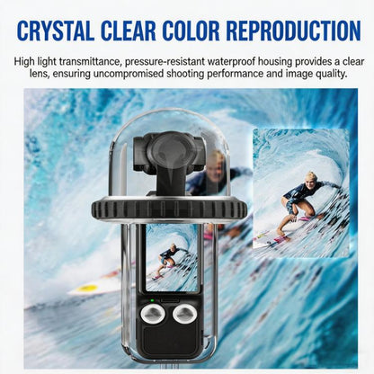 Carcasa impermeable, sumergible hasta 60 m/196 pies, con vista panorámica de 540 grados, ideal para surf y snorkel para DJI……