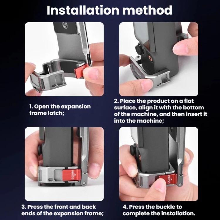 Base adaptadora magnética multifuncional BRDRC para DJI Osmo Pocket 3 (Titanio) — imagen 11