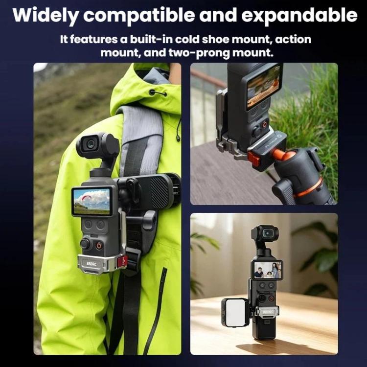 Base adaptadora magnética multifuncional BRDRC para DJI Osmo Pocket 3 (Titanio) — imagen 9