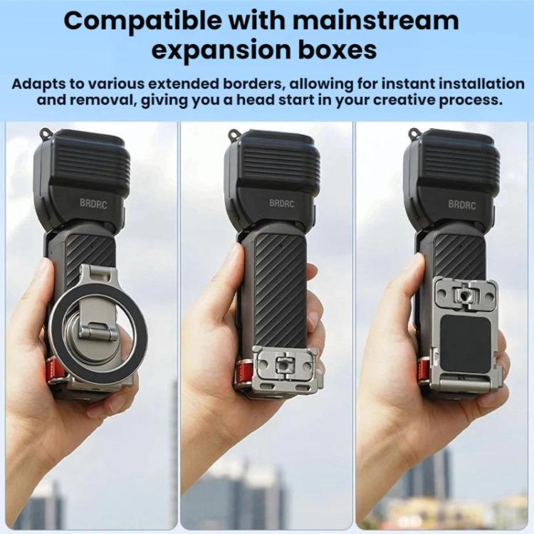 Funda protectora para gimbal BRDRC con cubierta para lente de pantalla para DJI Osmo Pocket 4 (rosa) — imagen 4