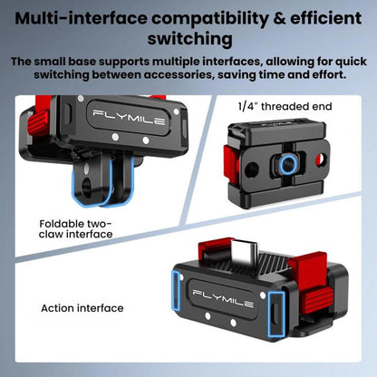 Adaptador de carga magnético de liberación rápida Flymile para DJI Osmo Pocket 4 (negro) — imagen 8