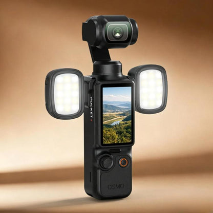 Luz de relleno magnética Flymile para cámaras / 3 para DJI Osmo Pocket 4 (negra)