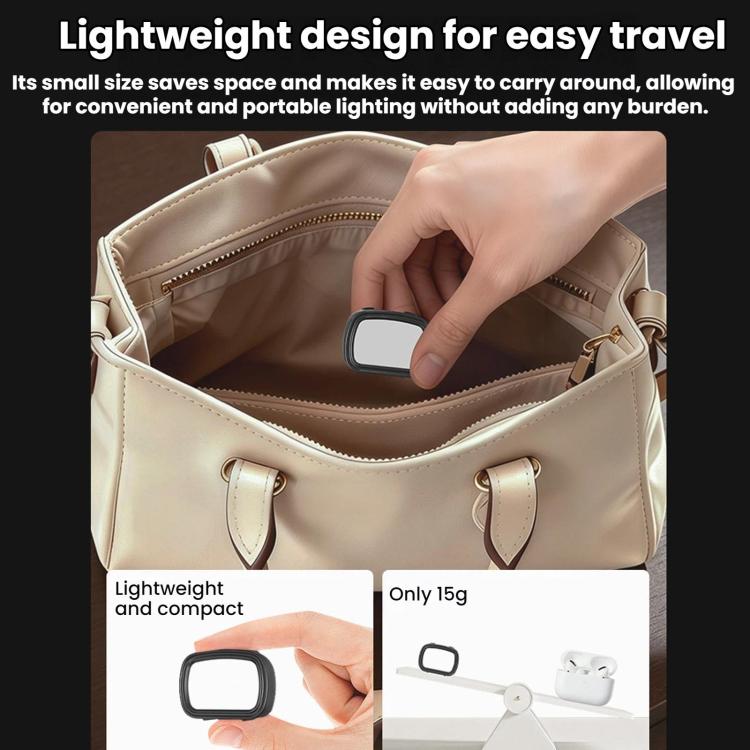 Luz de relleno magnética Flymile para cámaras / 3 para DJI Osmo Pocket 4 (negra) — imagen 9