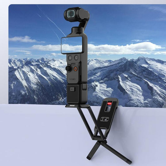 Soporte de montaje metálico magnético BRDRC para trípode de /3 para DJI Osmo Pocket 4 (negro)