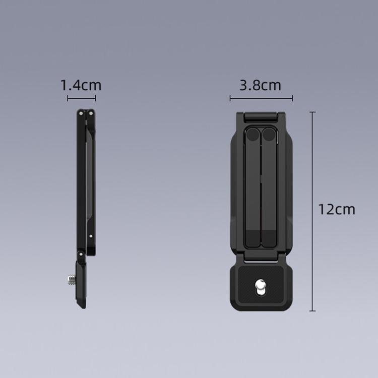Soporte de montaje metálico magnético BRDRC para trípode de /3 para DJI Osmo Pocket 4 (negro) — imagen 3