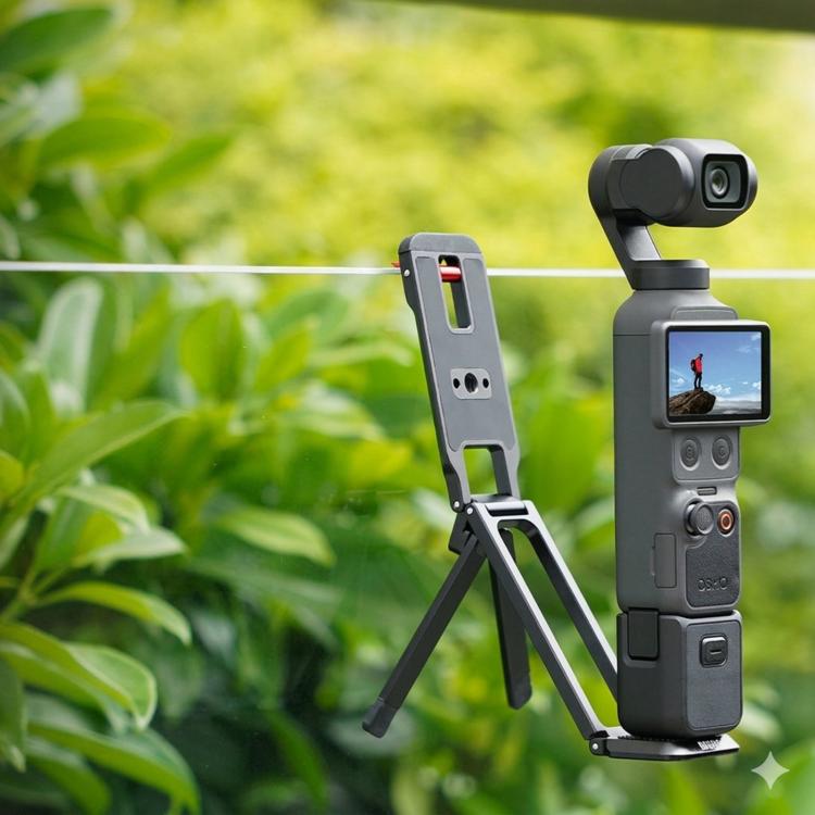 Soporte de montaje metálico magnético BRDRC para trípode de /3 para DJI Osmo Pocket 4 (negro) — imagen 10