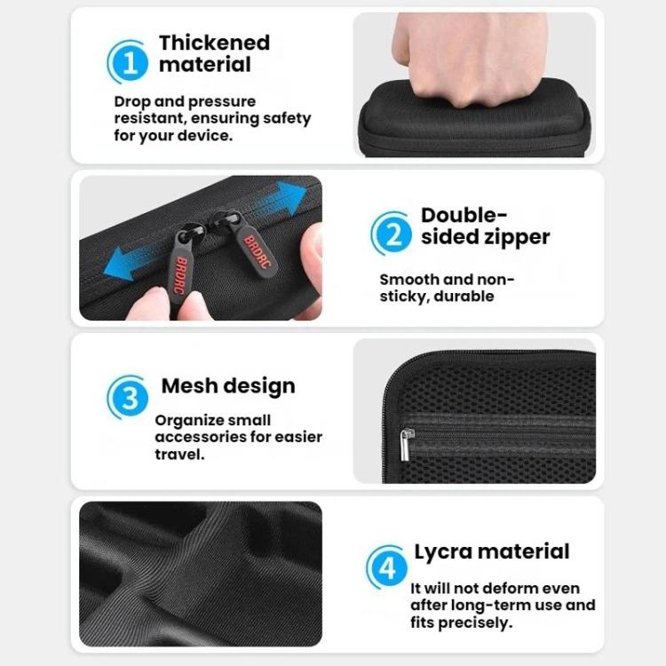 Estuche de transporte para accesorios de cámara portátil BRDRC para DJI Osmo Action 6 (Negro) — imagen 5