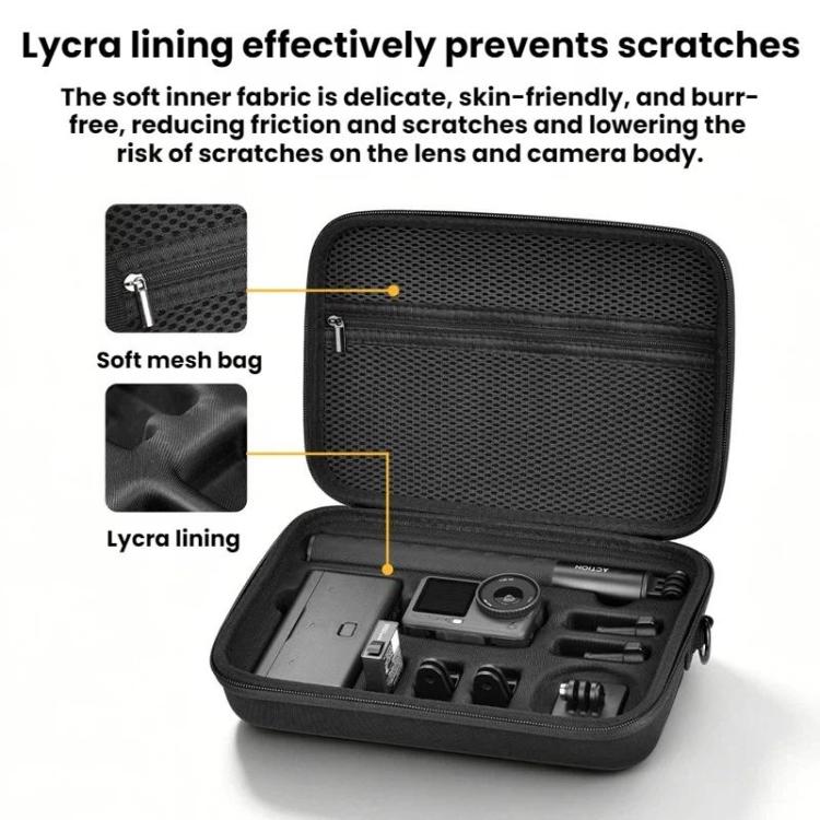 Bolsa de almacenamiento para hombro/bandolera BRDRC para DJI Osmo Action 6 (negra) — imagen 3