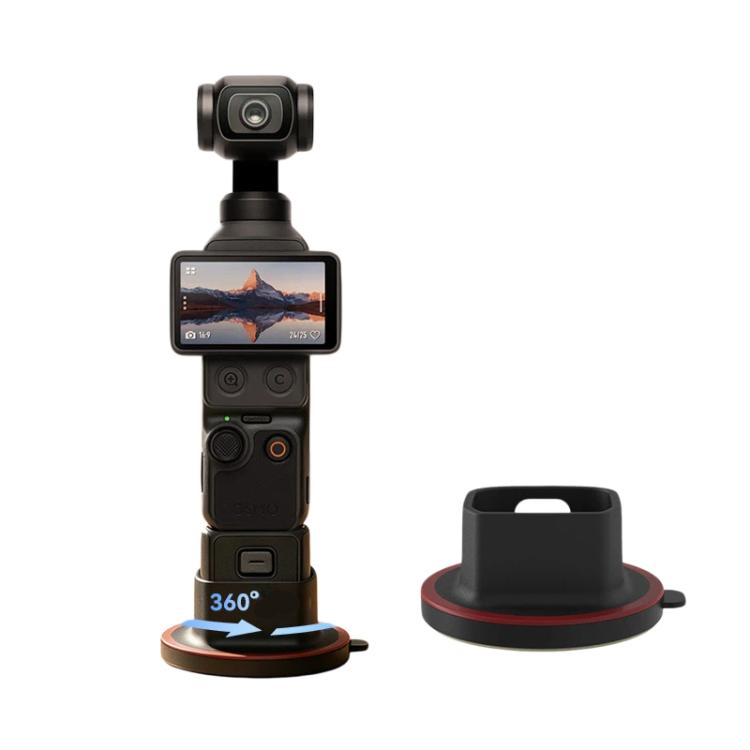 Base de escritorio giratoria de 360 grados con soporte adhesivo antideslizante para cámara /3 para DJI Osmo Pocket 4 (Negro…