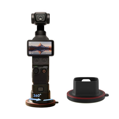 Base de escritorio giratoria de 360 grados con soporte adhesivo antideslizante para cámara /3 para DJI Osmo Pocket 4 (Negro…