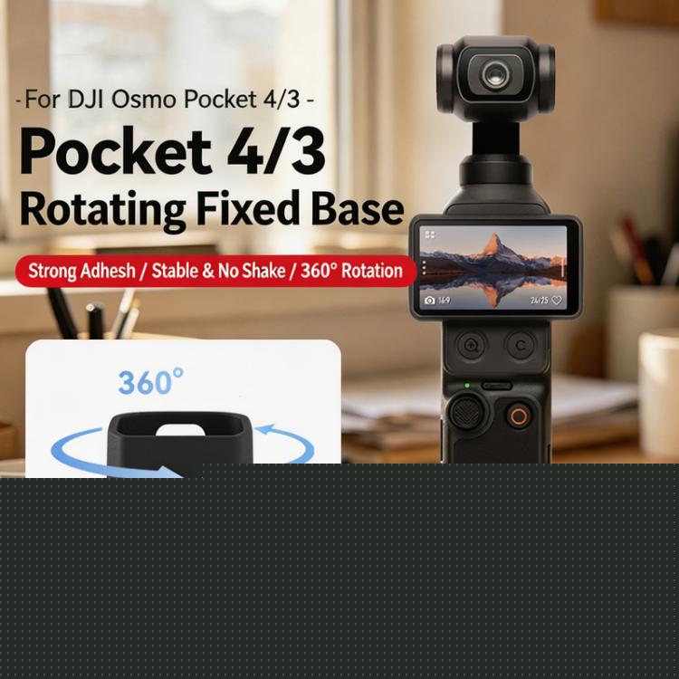 Base de escritorio giratoria de 360 grados con soporte adhesivo antideslizante para cámara /3 para DJI Osmo Pocket 4 (morado…