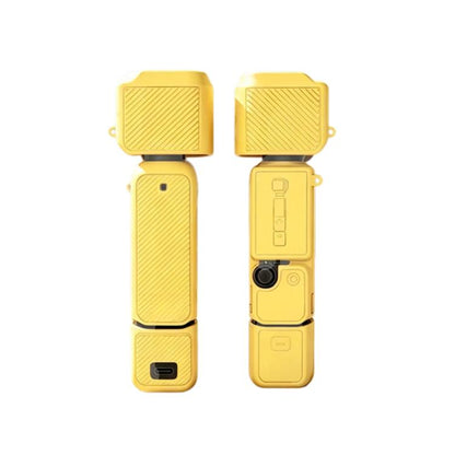 Funda de silicona 4 en 1, kit de protección integral, antigolpes y antiarañazos con cordón para DJI Osmo Pocket 4 (amarillo)