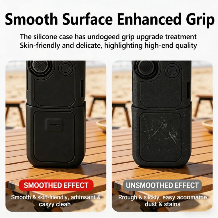 Funda de silicona 4 en 1, kit de protección integral, antigolpes y antiarañazos con cordón para DJI Osmo Pocket 4 (amarillo)…