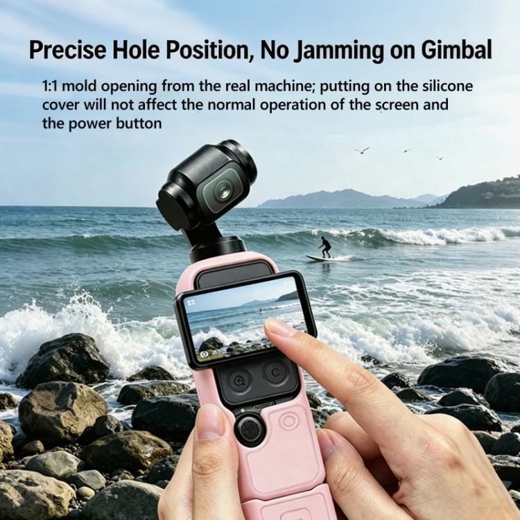 Funda de silicona 4 en 1, kit de protección integral, antiarañazos y a prueba de golpes con cordón para DJI Osmo Pocket 4 (a…